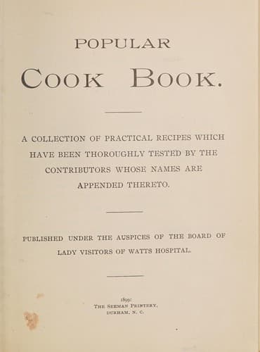 Cover of Popular cook book