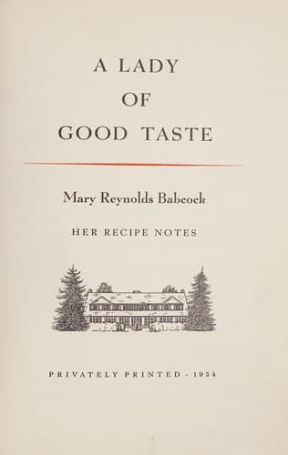 Cover of A lady of good taste