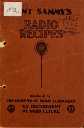 Cover of Aunt Sammy's radio recipes