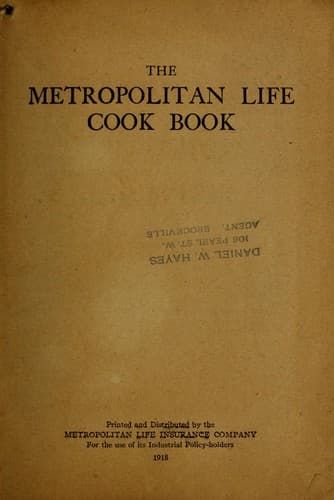 Cover of Metropolitan cook book