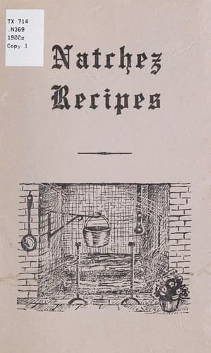 Cover of Natchez recipes