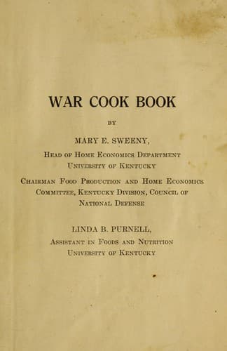 Cover of War cook book