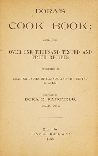 Cover of Dora's cook book
