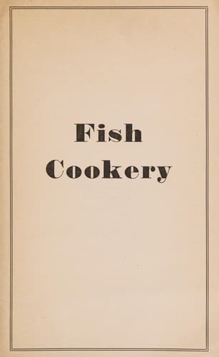 Cover of Fish cookery