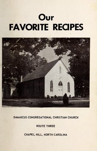 Cover of Our favorite recipes (Damascus Church, Chapel Hill, 1963)
