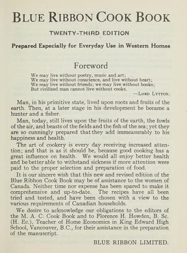 Cover of Blue Ribbon cook book