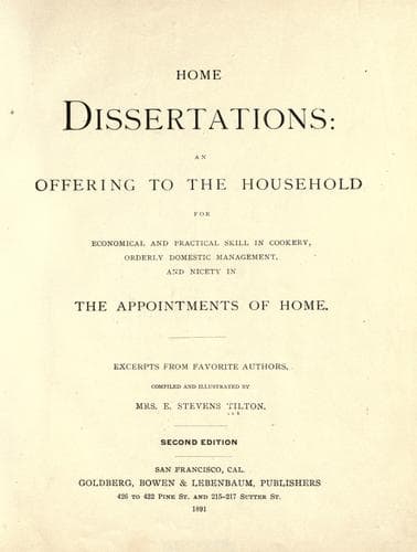 Cover of Home dissertations