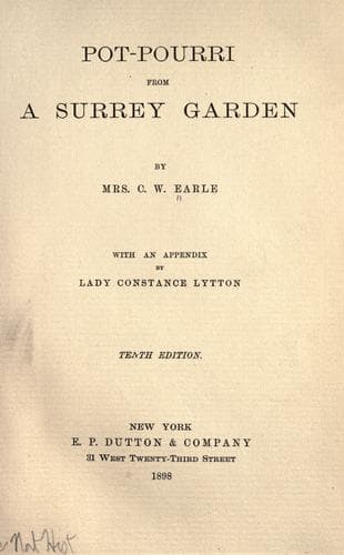 Cover of Pot-pourri from a Surrey garden