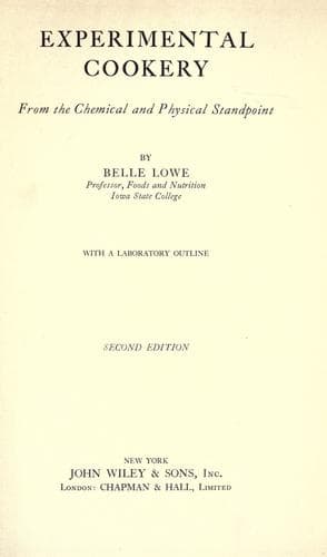 Cover of Experimental cookery