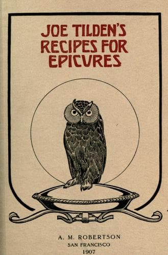 Cover of Joe Tilden's recipes for epicures