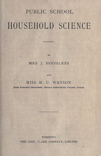 Cover of Public school household science