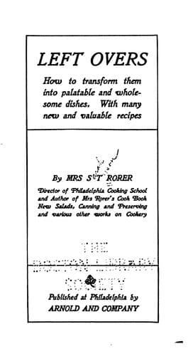 Cover of Left overs
