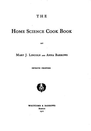 Cover of The home science cook book