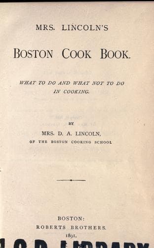 Cover of Mrs. Lincoln's Boston cook book