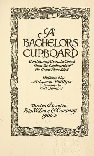 Cover of A bachelors cupboard