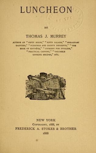 Cover of Luncheon