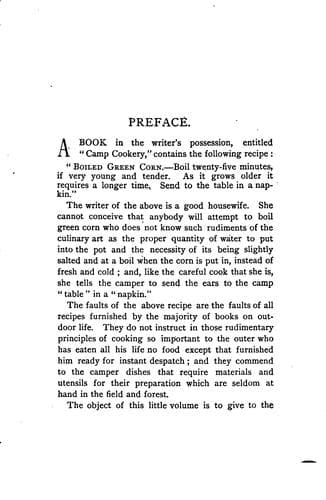 Cover of Canoe and Camp Cookery: A Practical Cook Book for Canoeists, Corinthian ...