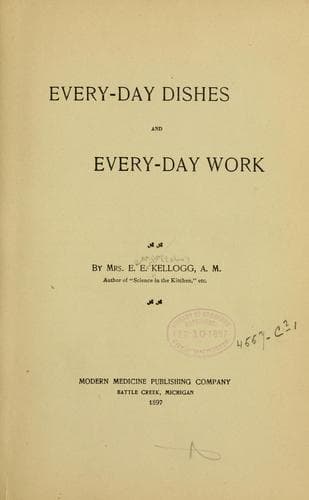 Cover of Every-day dishes and every-day work