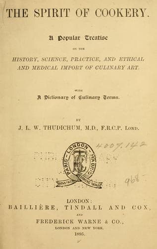 Cover of The spirit of cookery