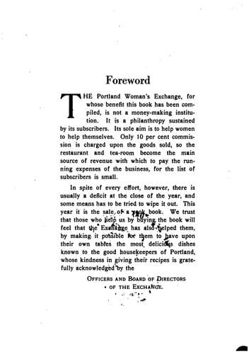 Cover of The Portland Woman's Exchange Cook Book