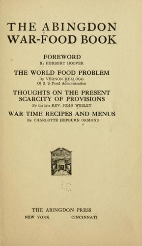 Cover of The Abingdon war-food book