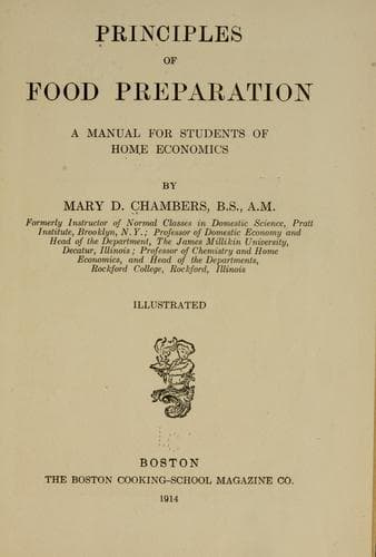 Cover of Principles of food preparation