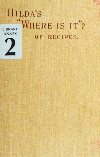 Cover of Hilda's "where is it?" of recipes