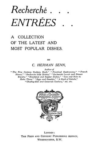 Cover of Recherché entrées