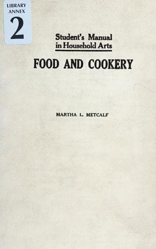 Cover of Student's manual in household arts