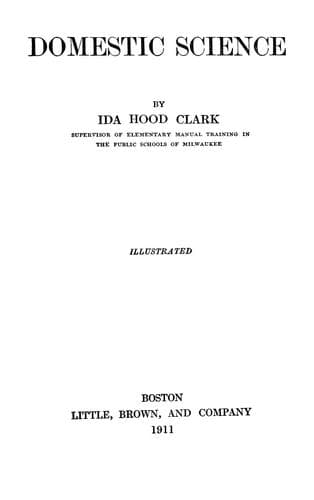 Cover of Domestic science (Clark, Cornell home economics)