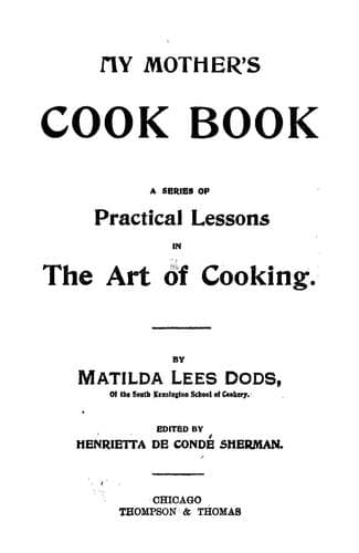 Cover of My mother's cook book