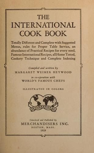 Cover of The international cook book