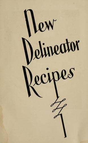 Cover of New Delineator recipes.