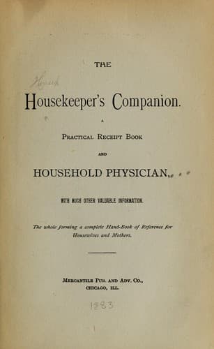 Cover of The housekeeper's companion