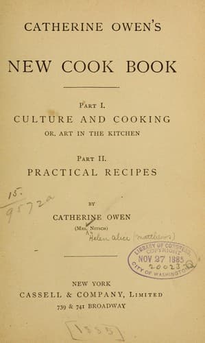 Cover of Catherine Owen's new cook book ..
