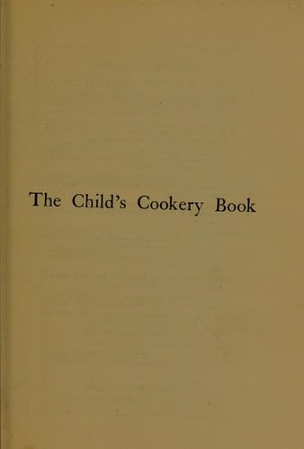 Cover of The child's cookery book