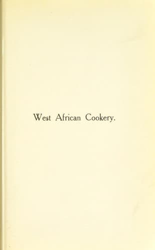 Cover of Practical West African cookery