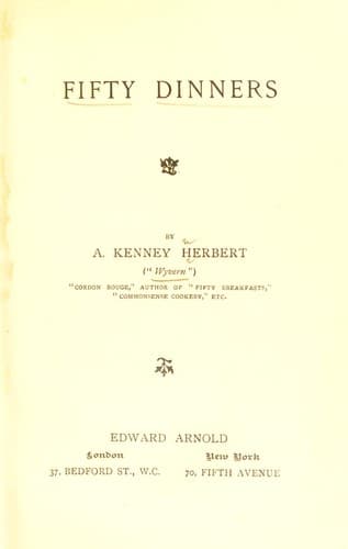 Cover of Fifty dinners