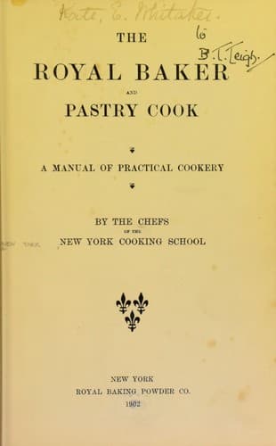 Cover of The royal baker and pastry cook