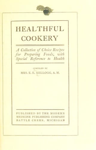 Cover of Healthful cookery