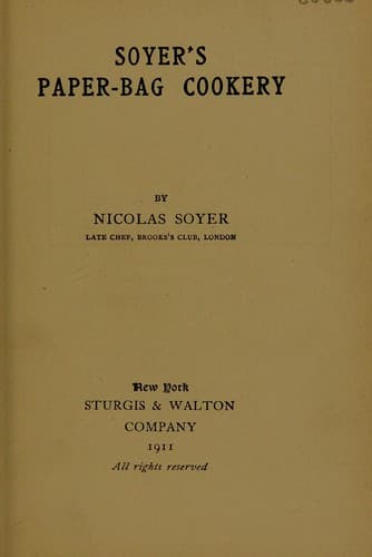 Cover of Paper-bag cookery