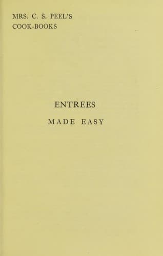 Cover of Entrees made easy