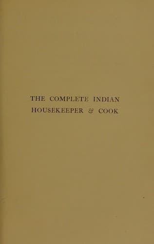 Cover of The complete Indian housekeeper & cook