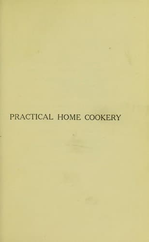 Cover of Practical home cookery