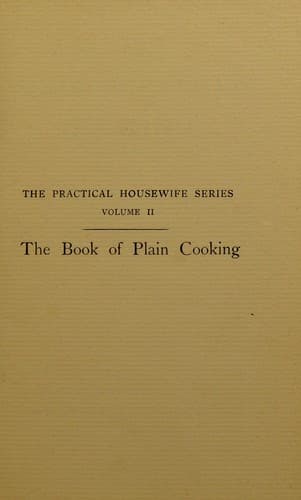 Cover of The book of plain cooking