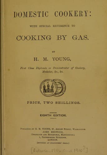 Cover of Domestic cookery