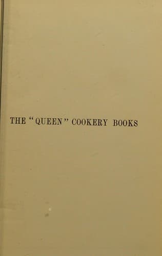 Cover of The "Queen" cookery books: Entrees