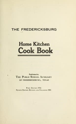 Cover of The Fredericksburg home kitchen cook book
