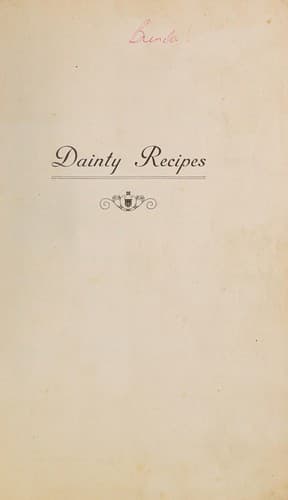 Cover of Dainty recipes