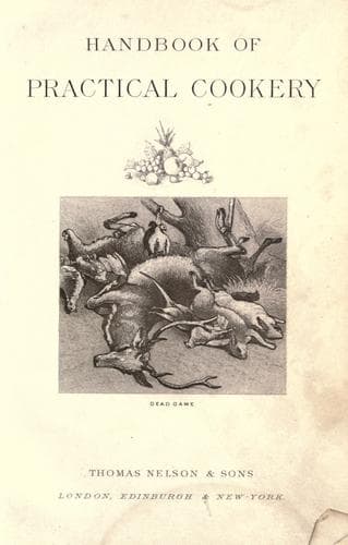 Cover of Handbook of practical cookery